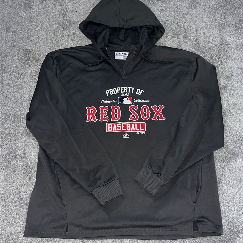 Authentic Team Issue Boston Red Sox Hooded hoodie high neck Sweatshirt jacket XL